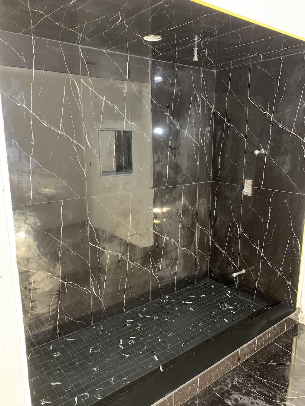 Shower tile work