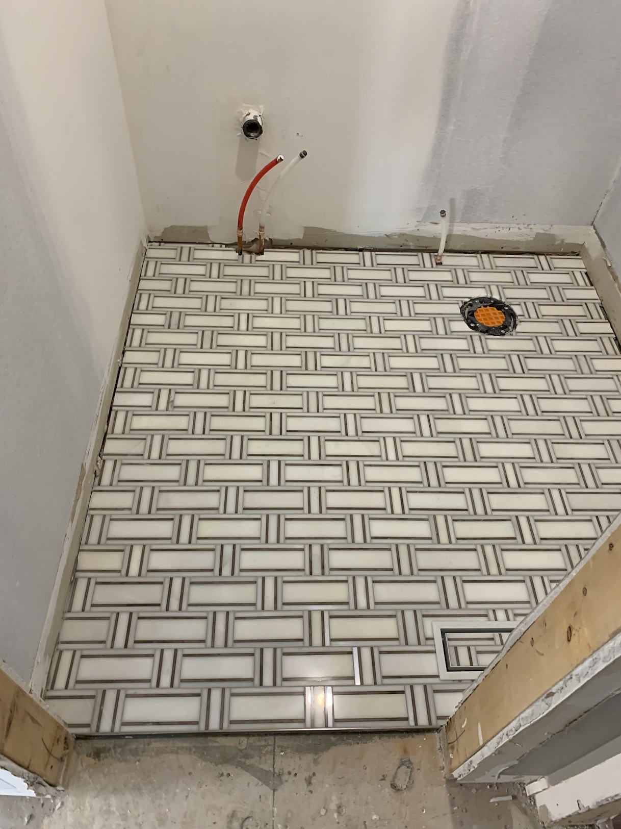 Shower tile installation