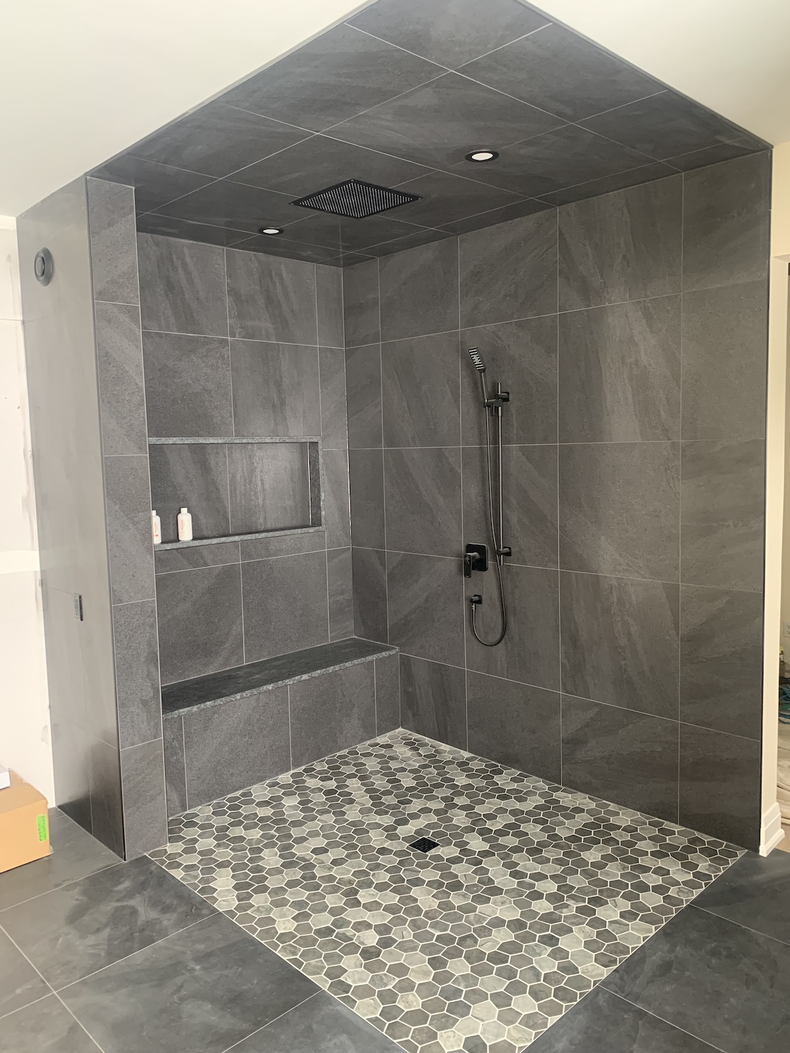 Fully completed shower